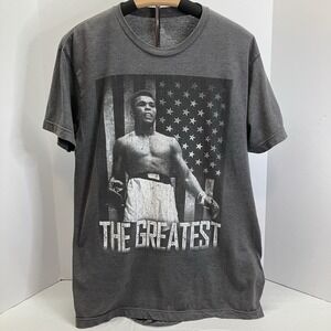 ALI Mens Gray Muhammad Ali THE GREATEST Licensed Tee T Shirt‎ Size L